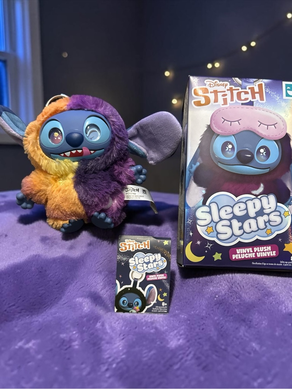 Disney Stitch Sleepy Stars Vinyl Plush Rare Rare Open Box